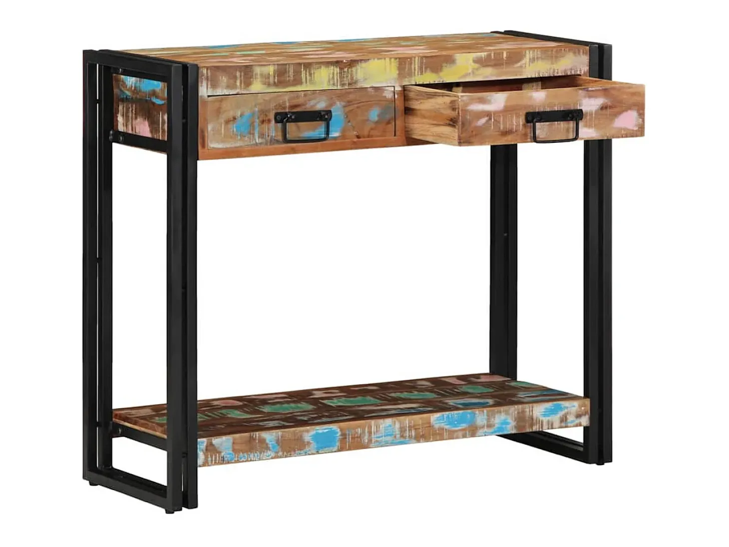 Mesa Consola Multicolor 90 x 33 x 75 cm madera maciza reciclada