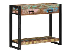 Mesa Consola Multicolor 90 x 33 x 75 cm madera maciza reciclada