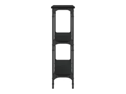 Mesa consola negra 75x22,5x75 cm madera de ingeniería