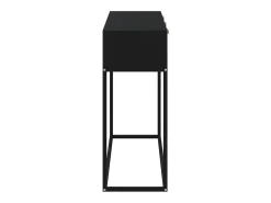 Mesa consola negra 105x30x75 cm madera contrachapada y hierro