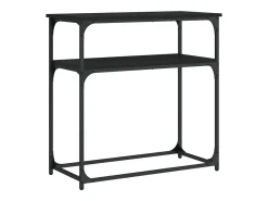 Mesa consola negra 75x35,5x75 cm madera de ingeniería