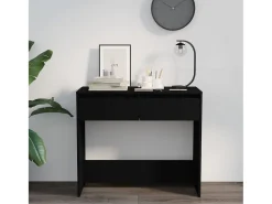 Mesa consola Negra 89x41x76,5 cm Acero