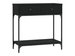 Mesa consola negra 75x34,5x75 cm madera de ingeniería