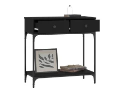 Mesa consola negra 75x34,5x75 cm madera de ingeniería