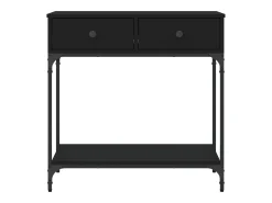 Mesa consola negra 75x34,5x75 cm madera de ingeniería