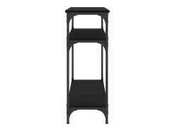 Mesa consola negra 75x29x75 cm madera de ingeniería