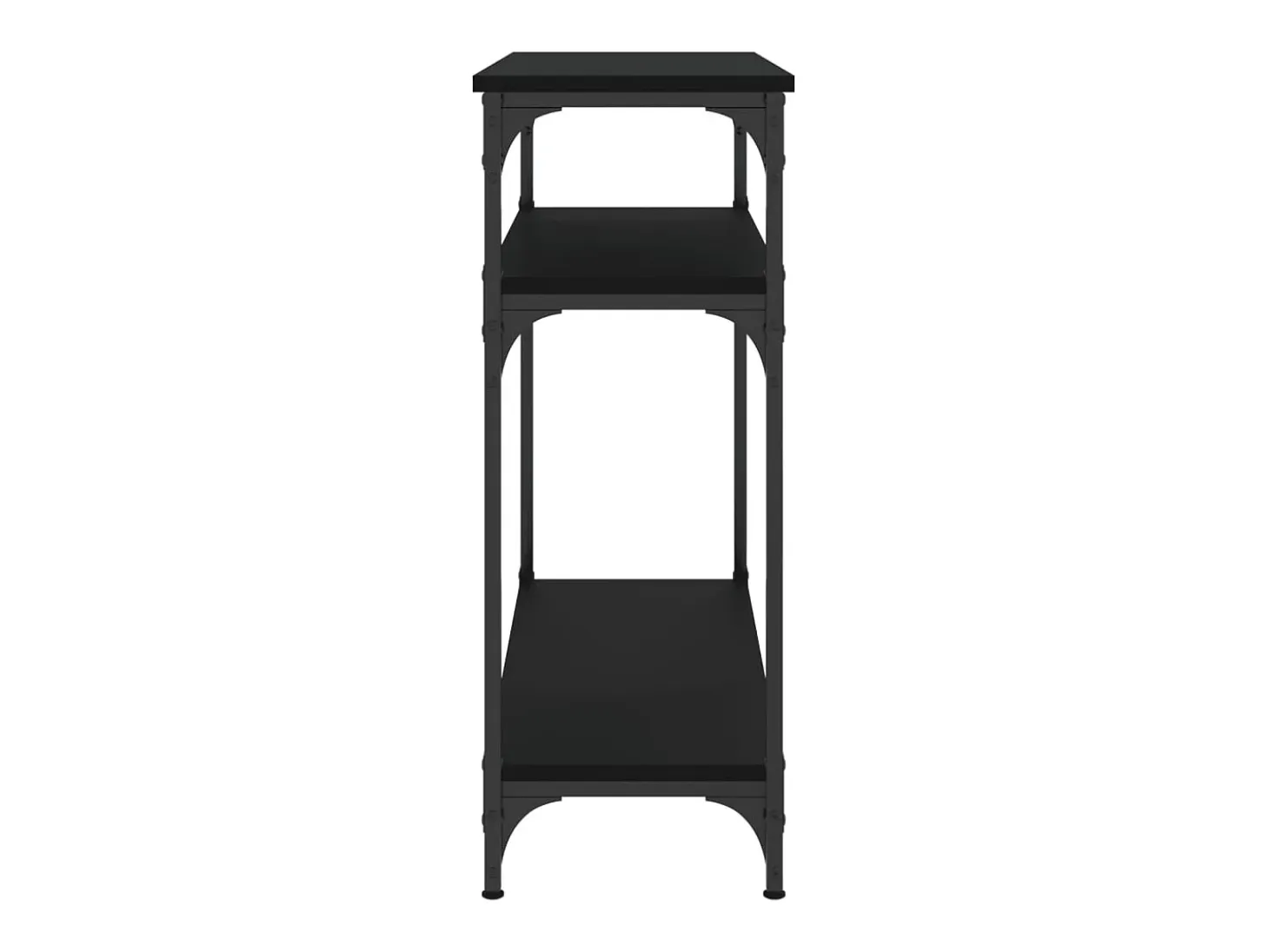 Mesa consola negra 75x29x75 cm madera de ingeniería