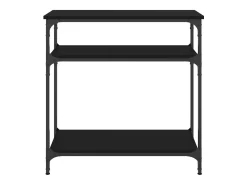 Mesa consola negra 75x29x75 cm madera de ingeniería