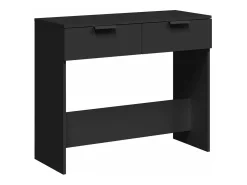 Mesa consola negra 90x36x75 cm madera de ingeniería