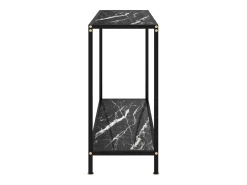 Mesa consola negra 100x35x75 cm Cristal templado