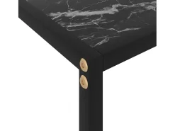 Mesa consola negra 100x35x75 cm Cristal templado