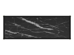 Mesa consola negra 100x35x75 cm Cristal templado