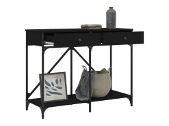 Mesa consola negra 100x39x78,5 cm madera de ingeniería