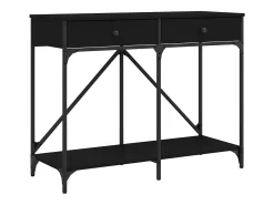 Mesa consola negra 100x39x78,5 cm madera de ingeniería