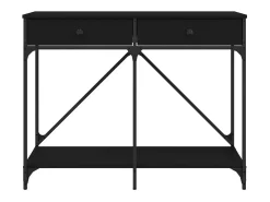Mesa consola negra 100x39x78,5 cm madera de ingeniería