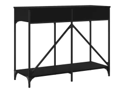 Mesa consola negra 100x39x78,5 cm madera de ingeniería