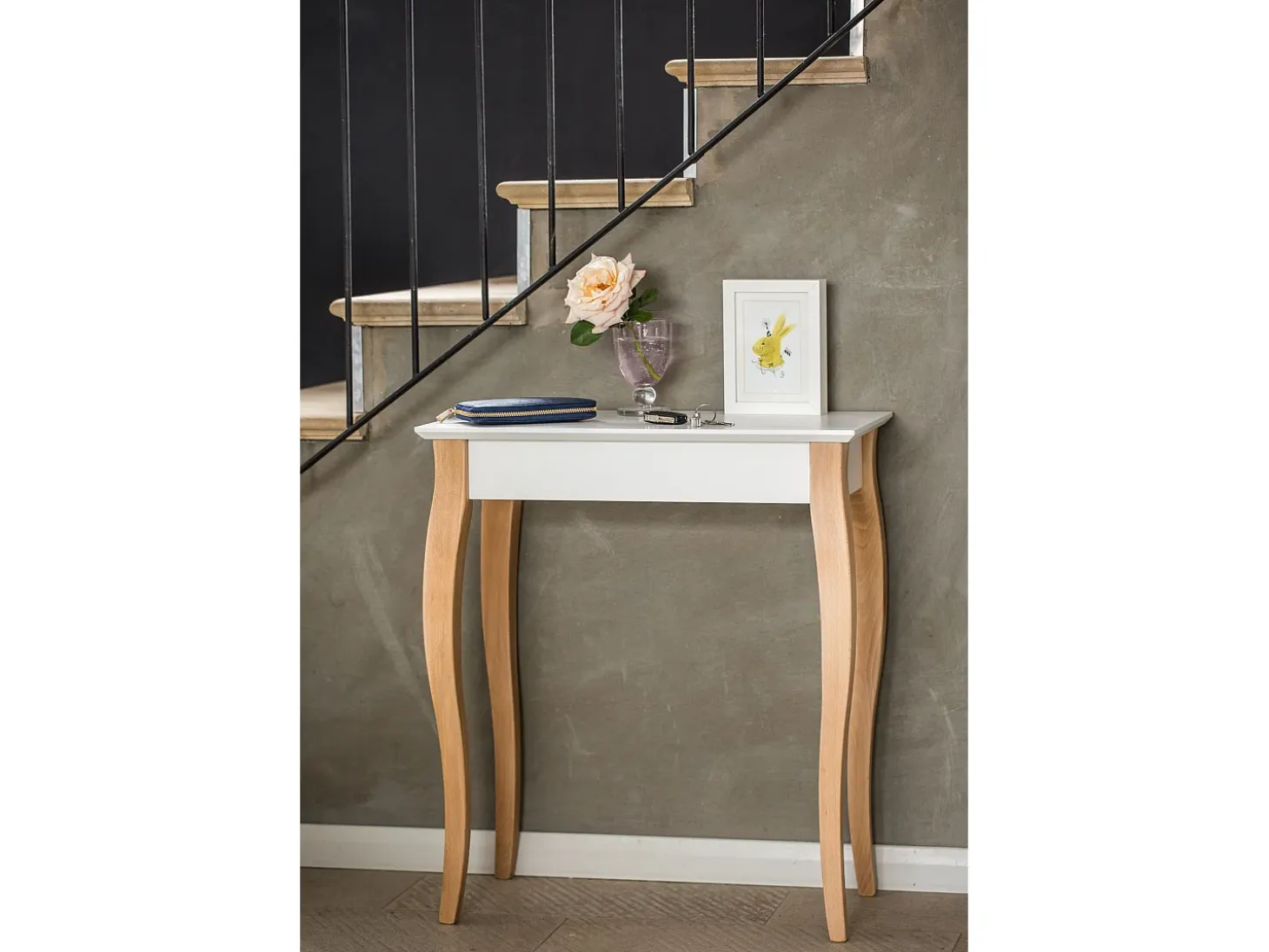 Mesa Consola Pequeña 65 x 35 cm Lillo Marrón Beige