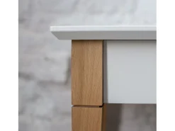Mesa Consola Pequeña Con Estante 85 x 35 cm Mimo Blanco Tiza