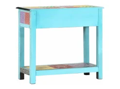 Mesa consola pintada a mano madera maciza de mango 80x35x75 cm