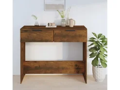 Mesa consola Roble ahumado 90x36x75 cm Madera de ingeniería