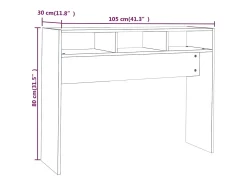 Mesa consola Roble marrón 105x30x80 cm Madera de ingeniería
