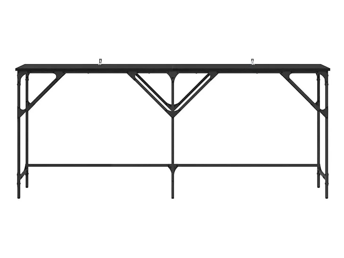 Mesa Consola Roble negro 180 x 29 x 75 cm Madera contrachapada