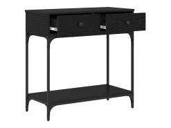 Mesa Consola Roble negro 75 x 34.5 x 75 cm Madera contrachapada