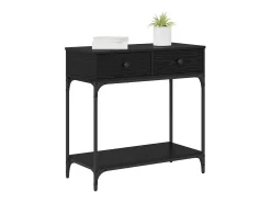 Mesa Consola Roble negro 75 x 34.5 x 75 cm Madera contrachapada