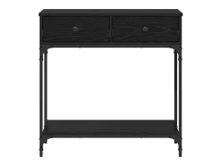 Mesa Consola Roble negro 75 x 34.5 x 75 cm Madera contrachapada