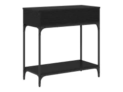 Mesa Consola Roble negro 75 x 34.5 x 75 cm Madera contrachapada