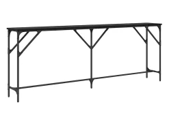 Mesa Consola Roble negro 200 x 29 x 75 cm