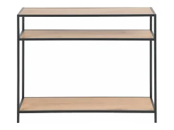 Mesa consola Seaford 2 estantes natural.