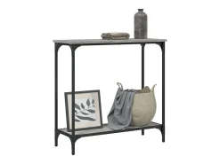 Mesa consola Sonoma gris 75x30,5x75 cm madera de ingeniería