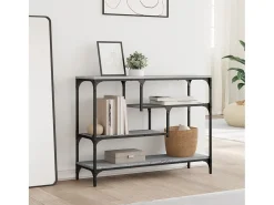 Mesa consola Sonoma gris 100x30x75 cm madera de ingeniería