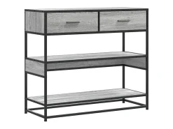 Mesa consola Sonoma gris 90x35x80 cm madera de ingeniería