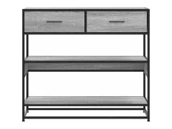 Mesa consola Sonoma gris 90x35x80 cm madera de ingeniería
