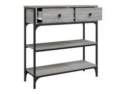 Mesa consola Sonoma gris 72,5x25x75 cm madera de ingeniería