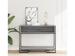 Mesa consola Sonoma gris 100x35x74,5 cm madera de ingeniería