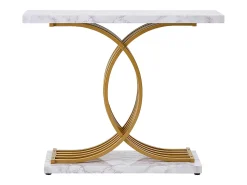 Mesa Consola SucceBuy 100 cm, 1 Nivel, Mesa Consola Estrecha para la Entrada y el Salón