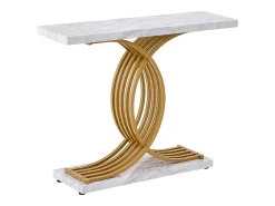 Mesa Consola SucceBuy 100 cm, 1 Nivel, Mesa Consola Estrecha para la Entrada y el Salón