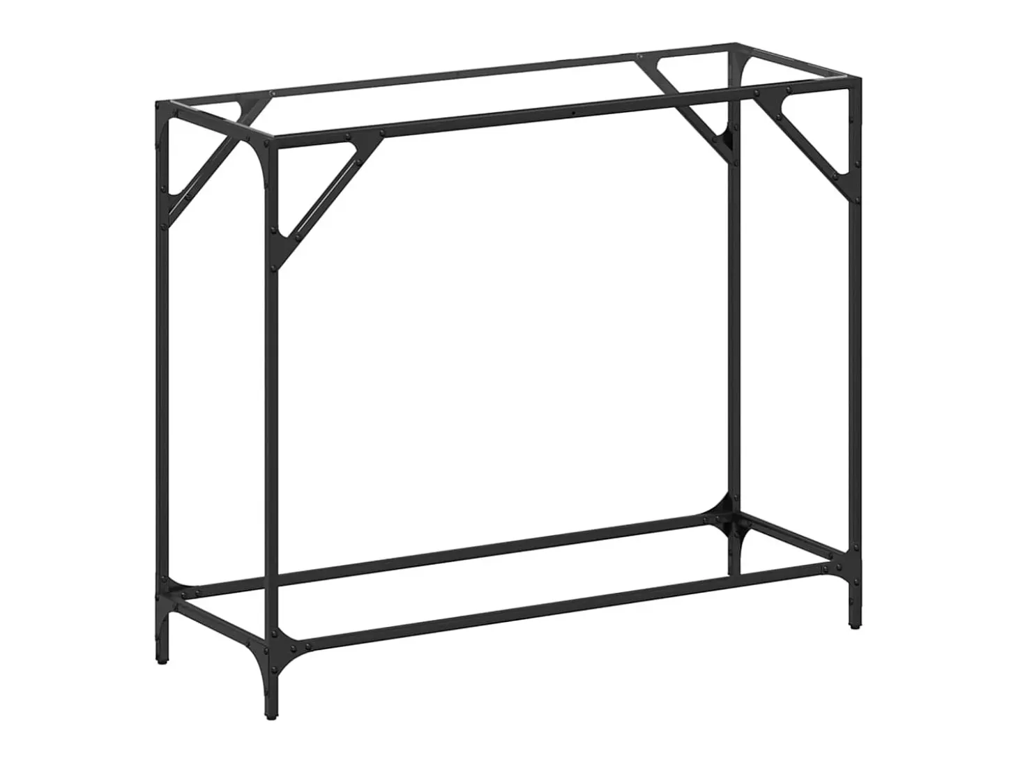 Mesa consola superficie vidrio transparente acero 98x35x81 cm ES926892