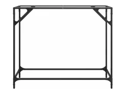 Mesa consola superficie vidrio transparente acero 98x35x81 cm ES926892