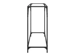Mesa consola superficie vidrio transparente acero 98x35x81 cm ES926892