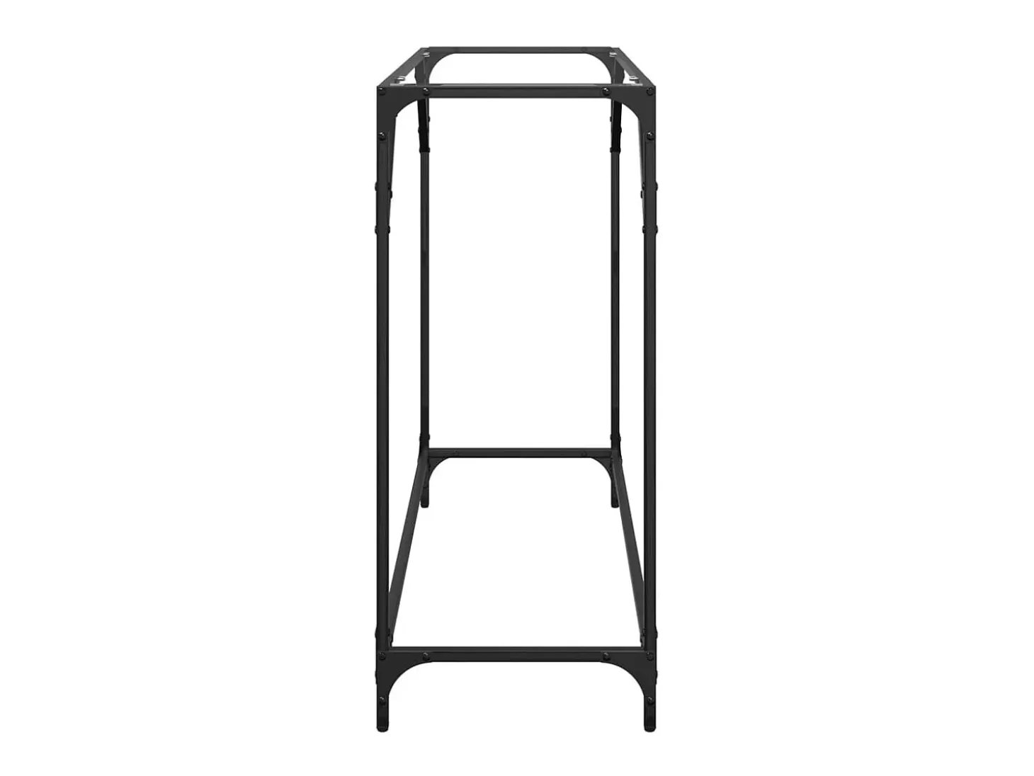 Mesa consola superficie vidrio transparente acero 98x35x81 cm ES926892