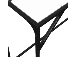 Mesa consola superficie vidrio transparente acero 98x35x81 cm