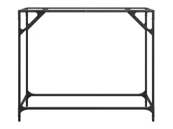 Mesa consola superficie vidrio transparente acero 98x35x81 cm