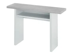 Mesa consola Tavolo desplegable blanco mate/cemento 77/75x120x35x70 cm