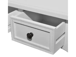 Mesa consola tocador con tres cajones blancos