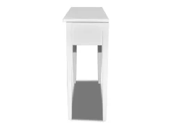 Mesa consola tocador con dos cajones blancos