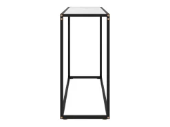 Mesa consola vidrio templado blanco 100x35x75 cm ES256162